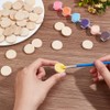 DELORIGIN Pack of 50 2.5 cm Natural Round Wooden Discs