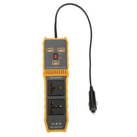 Car Power Inverter 200W Intelligent 3 USB 4.2A Fast Charging Dual Sockets Modified Sine Wave Car Inverter for Cellphone 12V to 110V