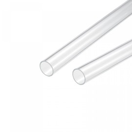sourcing map Acrylic Hose Clear Rigid Round Tube 17 mm Inner Diameter 20 mm Outer Diameter 10 Inch for Lamps and Lanterns Water Cooling System Pack of 2
