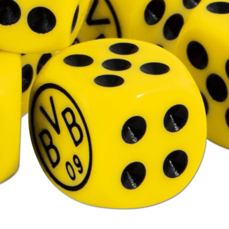 Borussia, polyester, Dortmund Borussia Dortmund dice cup set, 7 pieces