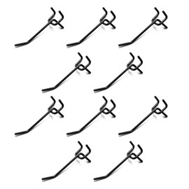 Rurumi Iron Style 2.8 inches (7 cm) Perforated Board Hook Set, T Shape, Thickness 0.2 inches (5.5 mm), Compatible with Board, Hole Pitch, 1.0 inches (25 mm), Hole Diameter 0.2 inches (5 mm), Dedicated Fixing, Fastening, Metal Fittings, Punching Board, Pe