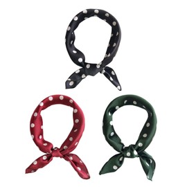 KSBBHDS 3 Stücke Polka Dot Square Schal, Retro Classic Seidenschal, Frauenkleidung Accessoires, Eleer Dekorativer Seidenschal.