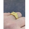 Gold Nugget Ring - Solid 925 Sterling Silver Ring -
