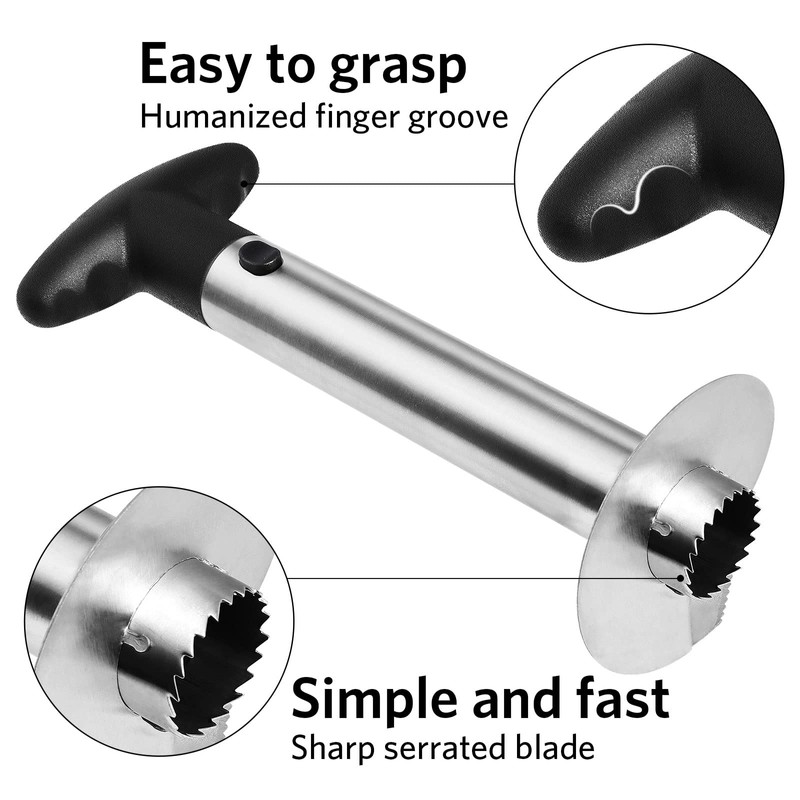 Asdirne Pineapple Cutter, Pineapple Corer with Food Grade Stainless Steel