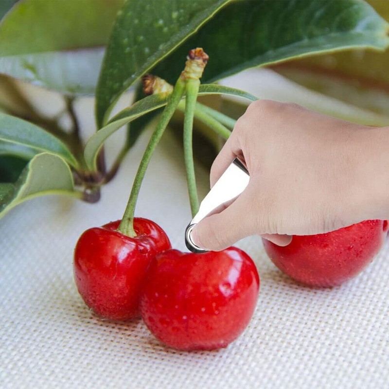 2 Pcs Stainless Steel Strawberry Huller Fruit Stem Remover Home