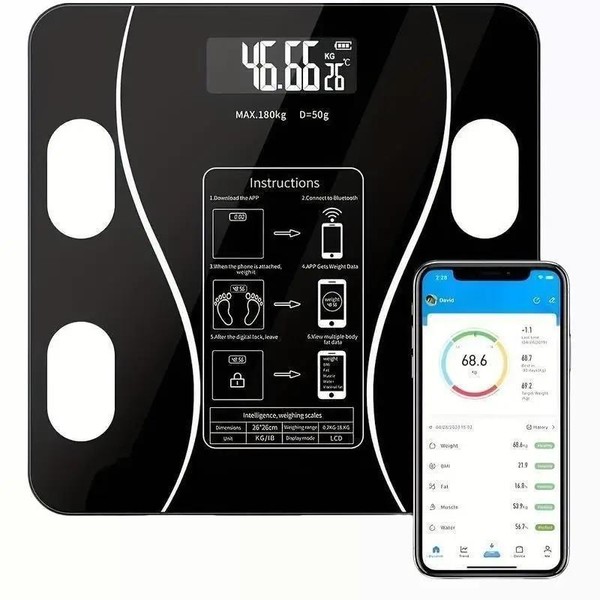 Digital Bathroom Weighing BMI Smart Bluetooth 180kg Capacity Healthcare weightscale