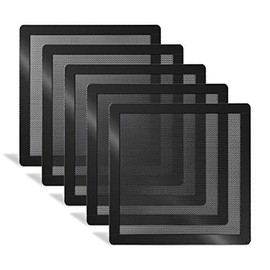 120mm 140mm PC Fan Dust Filter Magnetic Frame Computer Fan Grills Black Dust Mesh PC Cooler Filter Screen Dustproof Case Covers 5 Pack (140140mm)