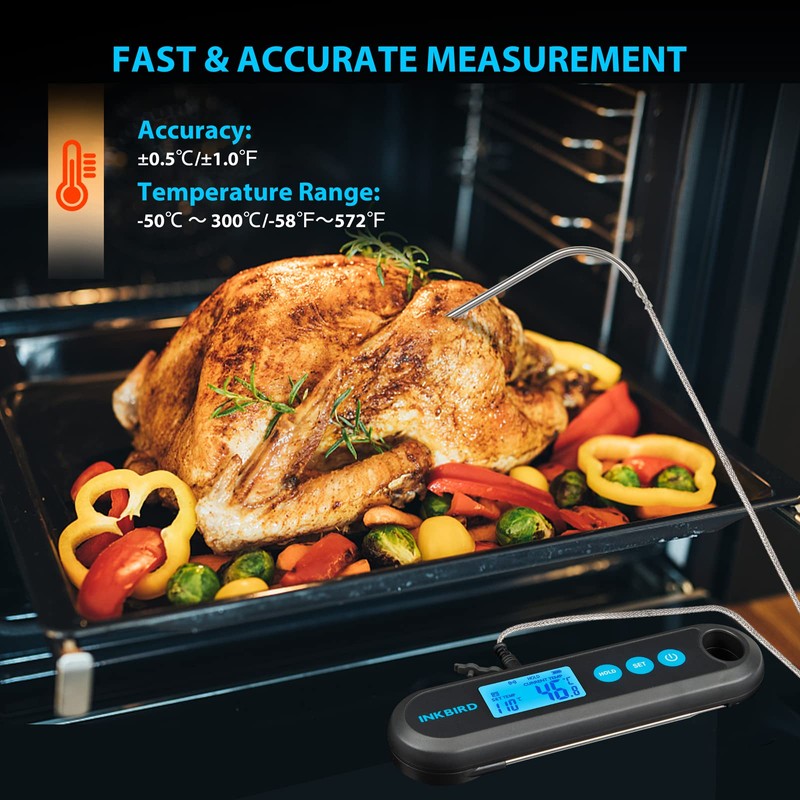 Inkbird Bluetooth Digital Meat Thermometer With External Probes Backlight Display