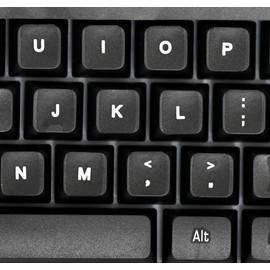 English US Self-Adheisive Keyboard Stickers Black Background Label Shortcut Decal for Computer Laptop
