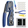 RJ45 Crimp Tool Kit Pass Through Ethernet Cat6 Cat6a Cat5e