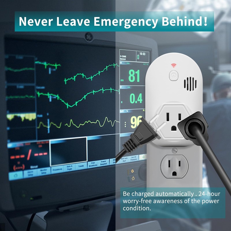 Briidea Power Failure Alarm with LED Indicator & 80dB Siren,