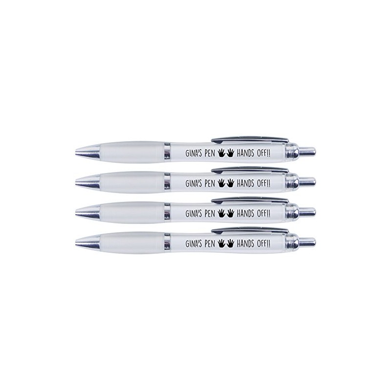 GINA'S Pen Hands Off!!, 4 Printed PENS for GINA