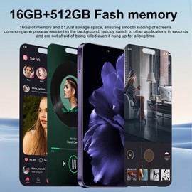 UCYVP 16PROMA X Smartphone: Massive 6.99" FHD+ Screen | Epic 7000mAh Battery Life | 16+512GB Extreme Speed | 108MP Pro Camera | Unlocked Android | Superior to 12GB RAM (Deep Purple)