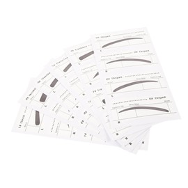 minkissy Makeup Eyebrow Stencil Disposable Template Eyebrow Stickers Kit 6pcs Women's Beauty Aid