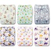 Littles and Bloomz Reusable Nappy, Standard Popper, 6 Nappies, FLP2-0603