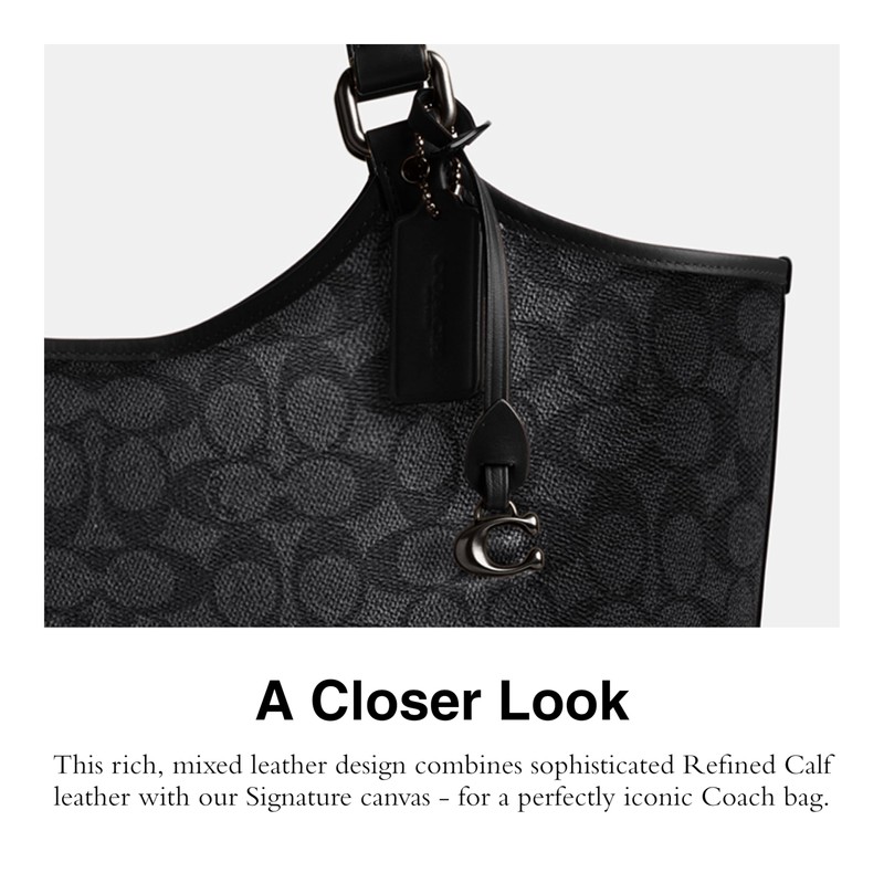 COACH Day Tote, V5/Charcoal Black