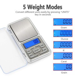 Digital Pocket Scale, 500g Capacity High Precision Balance of 0.01g, Mini Electronic Grams Reloading Weight Scale, Food Scale, Jewelry Gem Scale, Kitchen Scale