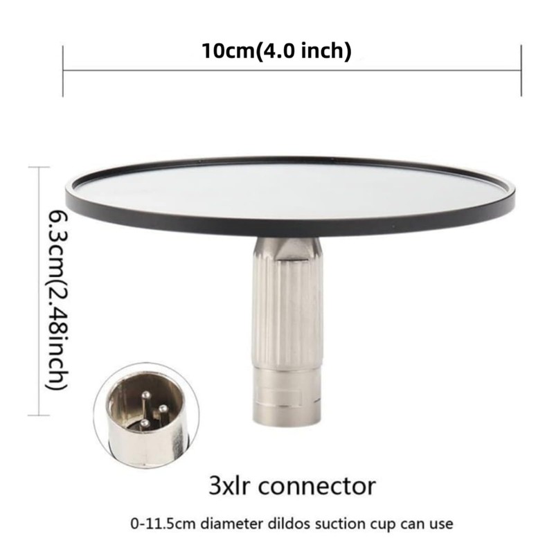 EBIEFLY 3XLR Connector Suction Cup Base Vacuum Parts Attachments Accessories