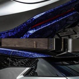 Arespark Gloss Forged Carbon Fiber Vinyl Wrap, Car Vinyl Wrap Decal Sticker Film Sheet with Air Release, Contain Installation Tool for Car Auto Morotcycle (2ft x10ft, Blue)