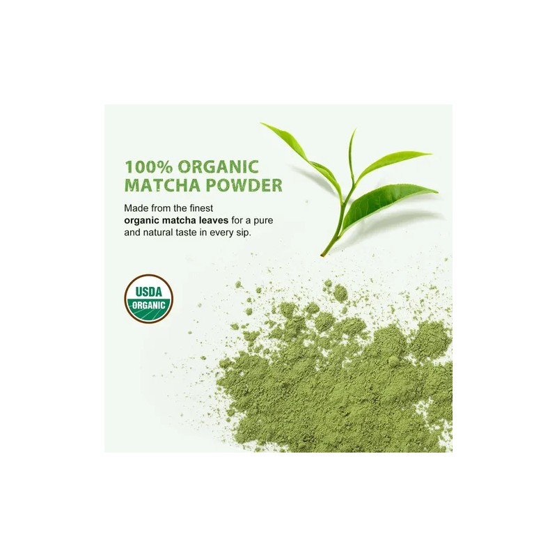 Polvo De Matcha Orgánico Para Lattes Y Hornear (4 Oz)