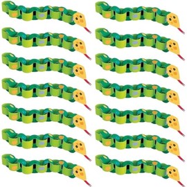 Unique Snake DIY Paper Chain Craft Kit (Pack of 4) - Fun & Easy-to-Make Activity for Kids and Adults