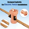 Electric Fence Split Bolt Connectors - High Strength Brass Ground