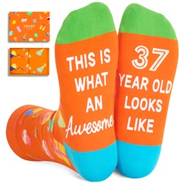 Zmart 37th Birthday Gifts Ideas for Women - Socks for 37 Year Olds, Best Gifts for 37 Year Old Woman Man, 37th Birthday Gifts for Her Him