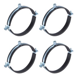 sourcing map 4 Pcs Split Ring Pipe Hanger, 140mm/5.5inch Adjustable Pipe Bracket Clamp Wall Ceiling Mount Pipe Strap Support for Plumbing Drainage Pipe Tube