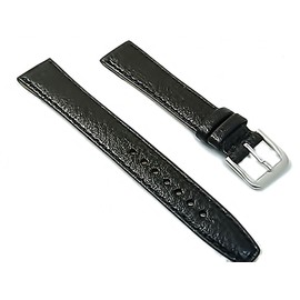 Men's Open Ended Leather Watch Strap/Band for Vintage Watches 16mm Wide Black S