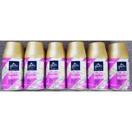 6 Glade Super Bloom Automatic Spray Refill Air Freshener Pink Peony Gardenia