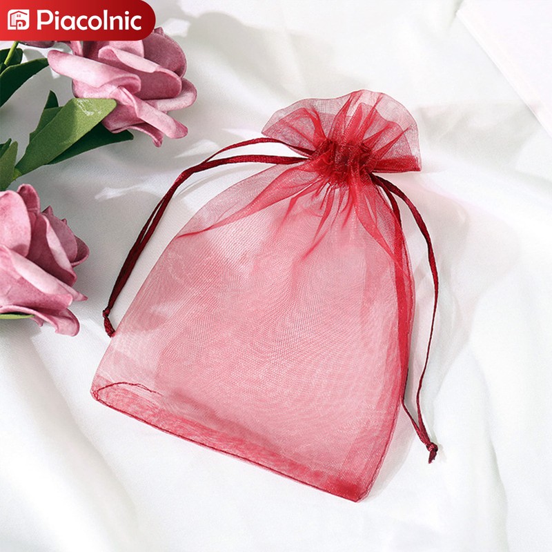 100Pcs Organza Bags, 4.7X3.5inch Gift Bags Drawstring Pouch Jewelry Candy