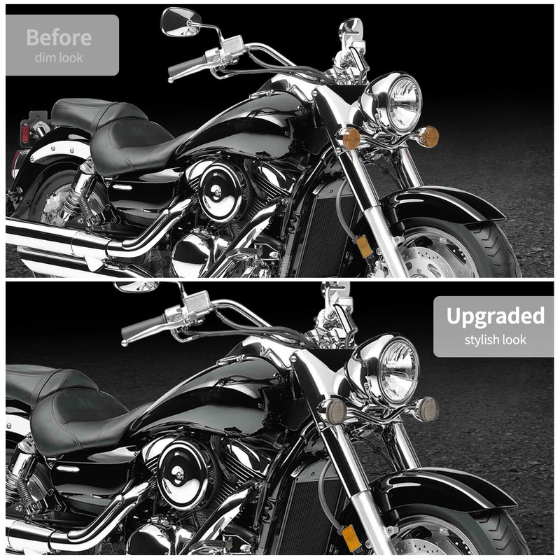 QUASCO 2PCS Smoked Turn Signal Light Lens Covers Turn Signals
