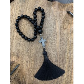 Genuine Black AgateOrthodox Christian Rosary Prayer Beads, Chotki, 10mm-33 beads