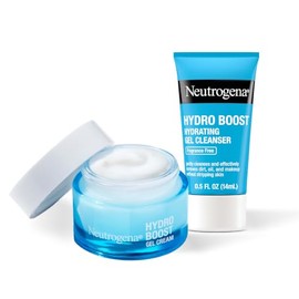 Neutrogena Hydro Boost - Crema hidratante facial en gel, 0.5 onzas líquidas | Para pieles sensibles, crema de gel hidratante, sin alcohol ni fragancia