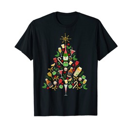 Christmas Tree of Holiday Drinks and Spirits T-Shirt