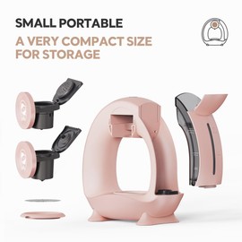 i Cafilas Quite Single Serve Coffee Maker, Stylish MINI Q 2 IN 1 Coffee Machines for Capsules & Ground Coffee, MA2205 (Pink)