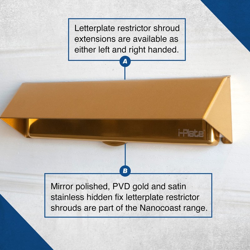 UAP Stainless Steel Hidden Fix Letterplate Restrictor Shrouds - Letterbox