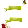 Mikinona 4pcs Small Green Multi-function Hairdressing Clips Salon Cutting Dyeing