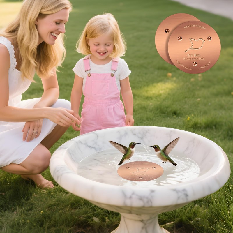 NNG 3 Pack Bird Bath Copper Disk,1mm Thick Reinforced 99.9%