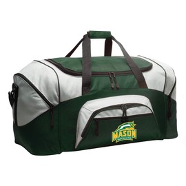 Large George Mason Duffel Bag George Mason University Suitcase or Gym Bag For Men Or Her Official GMU Merchandise (Green)