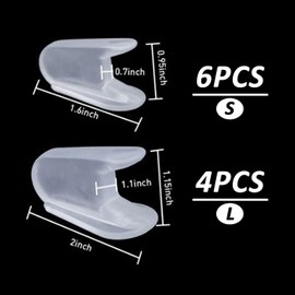 10-Piece Toe Orthotics, Large Toe Separators, Large and Small Toe Separators, Prevent Overlapping of Toes, Gel Orthotics, Reusable Toe Separators