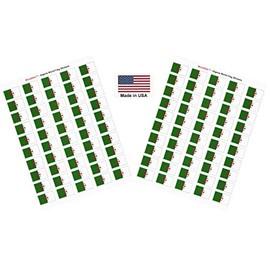 100 Algeria Flag Stickers, Two Sheets of 50, 1.5" x 1" Made in America Self Adhesive Country Flag Scrapbook Stickers, Two Sheets of 50, 100 Sticker Decal Flags