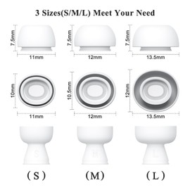 VANCLE 3 Paar Ohrpolster für Airpods Pro/Airpods Pro 2, Ersatz-Silikonpolster Airpods Pro mit Geräuschreduzierungsloch, 3-in-1-Reinigungsset (M×3 Paar)