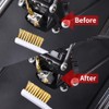 2 Pcs Brass Wire Brush Set with Curved Handle,Wire Metal