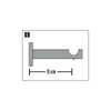 GARDINIA Support with Metal Mounting Plate for Curtain Rod, 1-Track