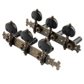 Musiclily Pro 3X3 Bouchet Style Classical Guitar Tuners Tuning Keys Machine Heads Set, Antique Brass