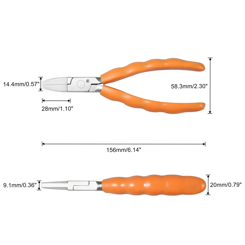 SPEEDWOX 6" Flat Stainless Steel Eyeglass Repair Pliers with Screwdriver