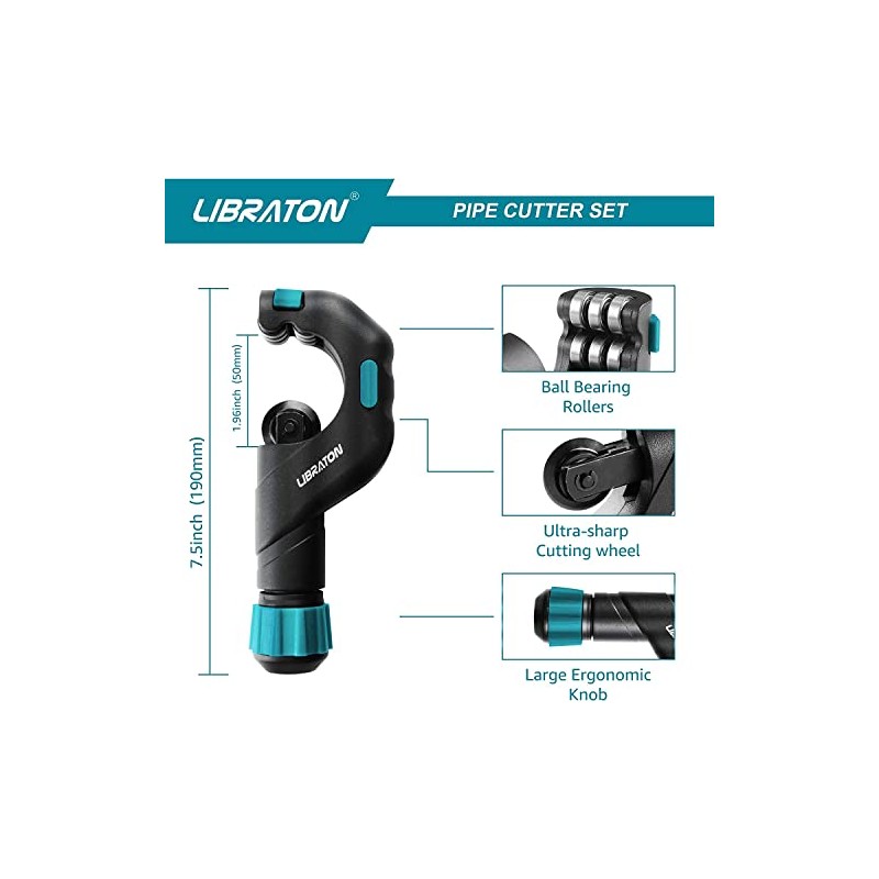 LIBRATON 2-Piece Pipe Cutter Replacement Blades for Large Pipe Cutters,