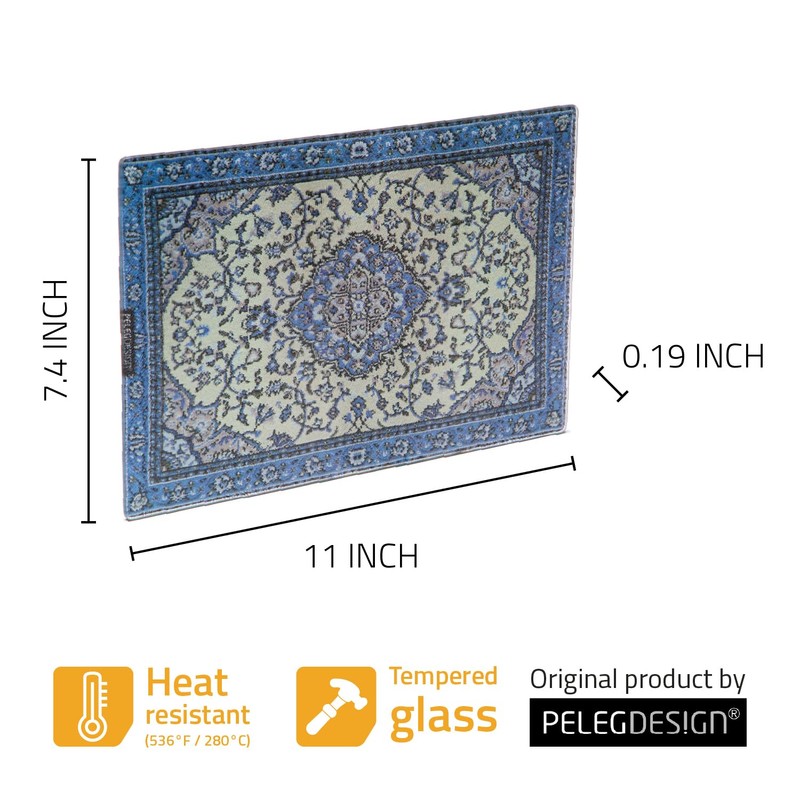 PELEG DESIGN Tempered Glass Cutting Board, 7.4" x 11" –