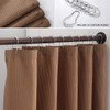 SPXTEX Brown Shower Curtains 96 inches Long Waffle Waterproof Shower